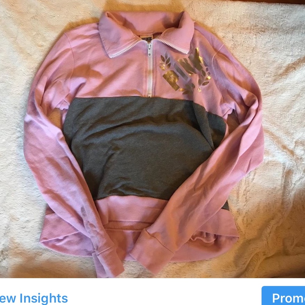 Pink quarter zip hoodie